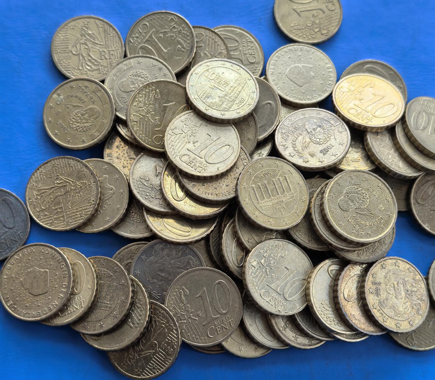 外国优质银币非洲美洲币，周六九点倒数截拍，满百包邮，持续收拍 欧洲各国10欧分70枚