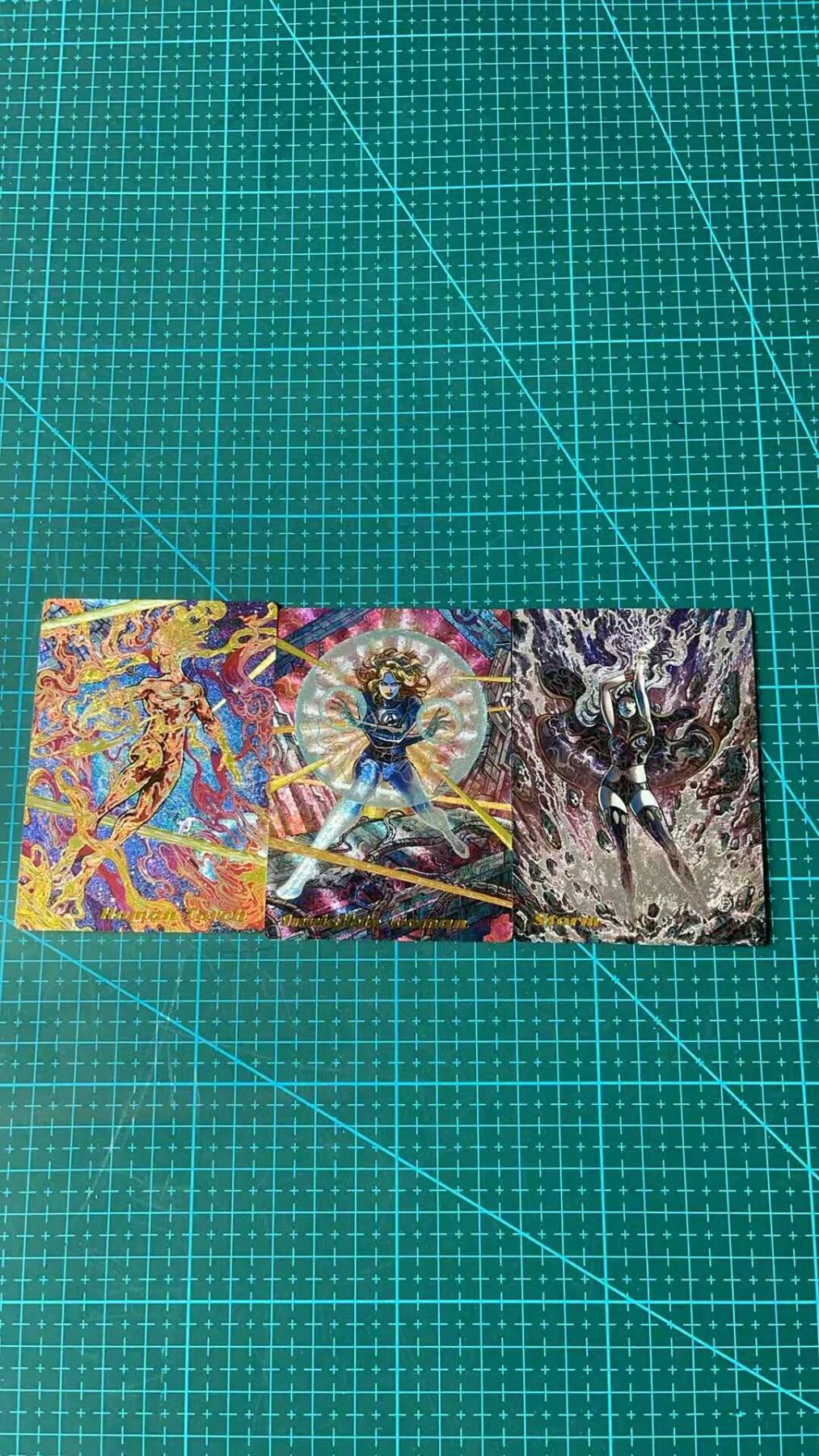 满200包邮！龙虎卡牌-七一场（满200元包邮，无佣金，每周六结拍，欢迎送拍） 粗闪3张全 谭壹盲包 漫威系列一套 (霹雳火、隐形女侠、风暴女)