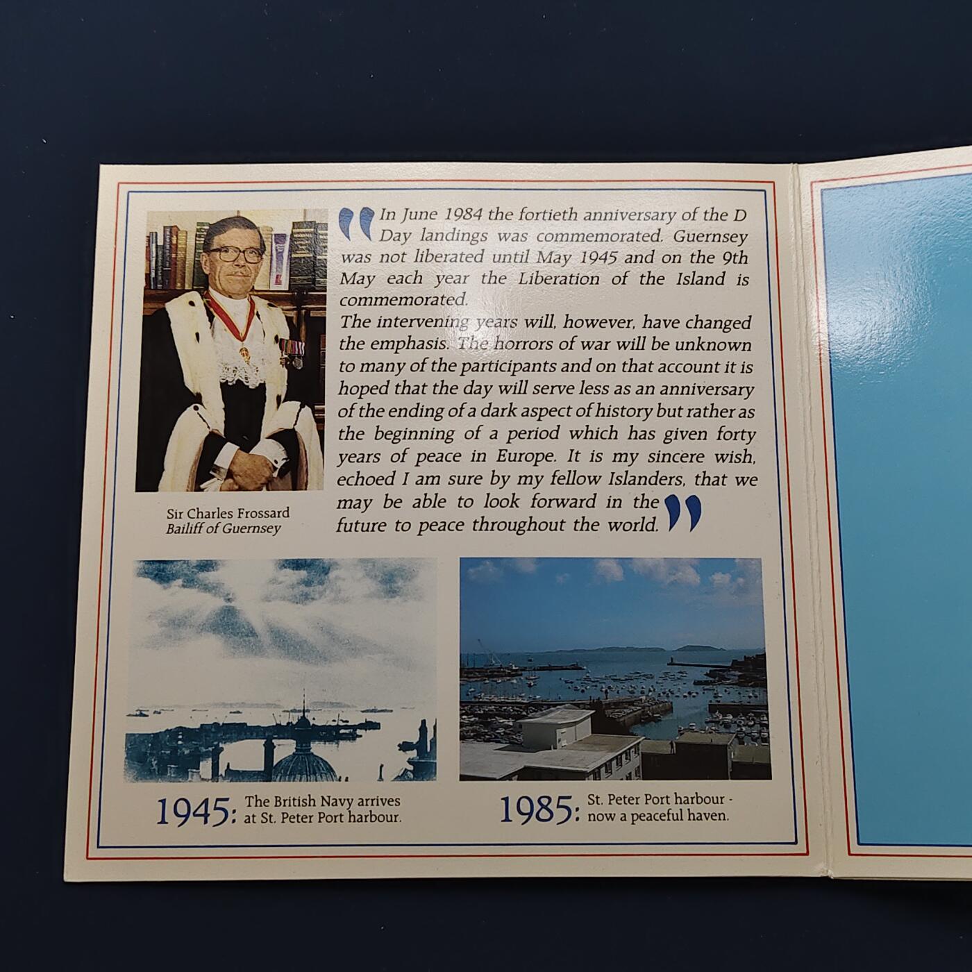 【全场包邮】纯粹捡漏拍492场【封装套币专场】-注意佣金 根西1985年2镑解放40周年官方卡装克朗型纪念币