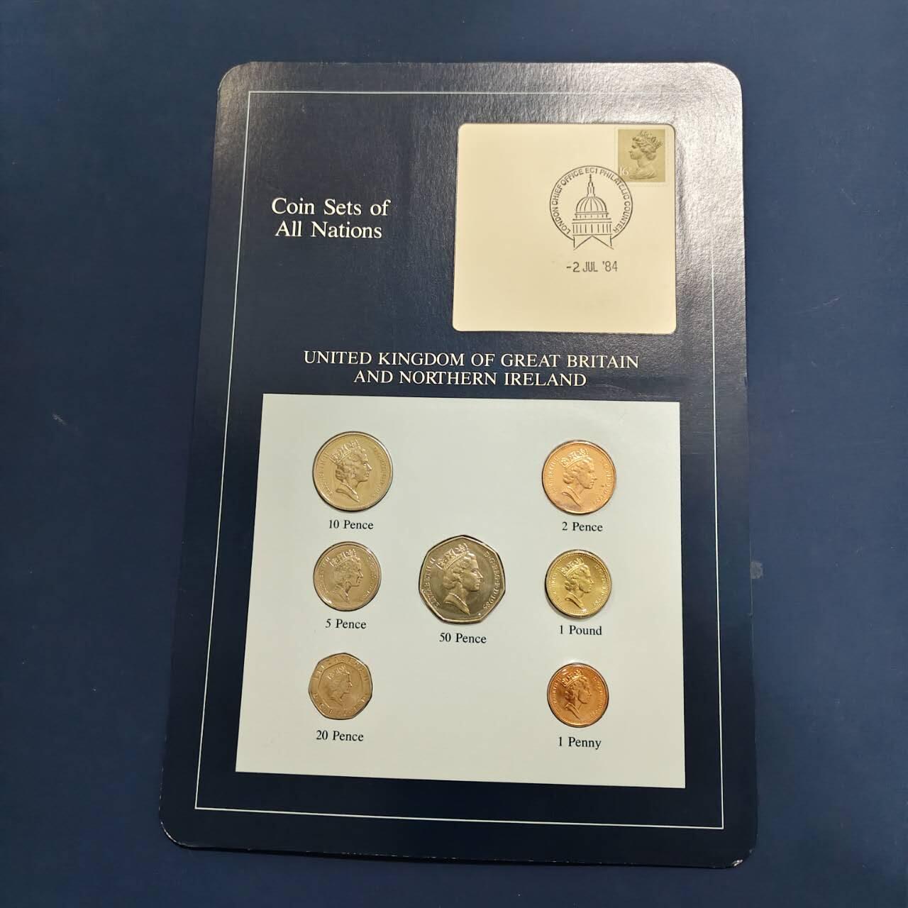 【全场包邮】纯粹捡漏拍492场【封装套币专场】-注意佣金 【富兰克林·世界各国硬币系列邮币卡】大不列颠和北爱尔兰联合王国（英国）2