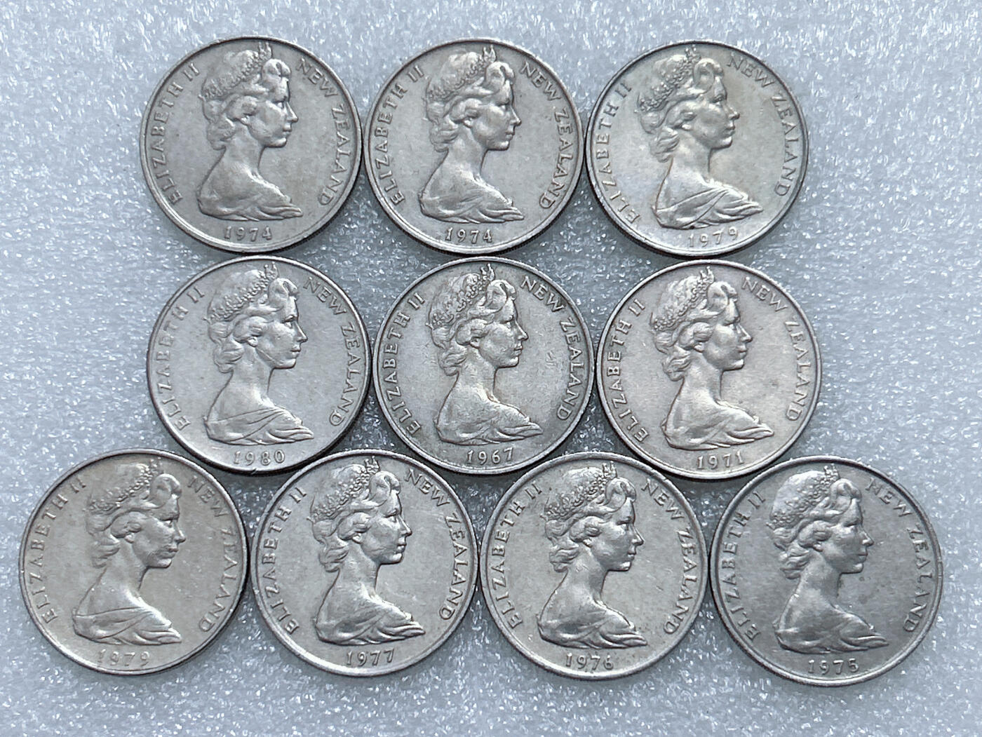 第一海外回流一元起拍收藏 散集专场  第288期 新西兰20分硬币 10枚