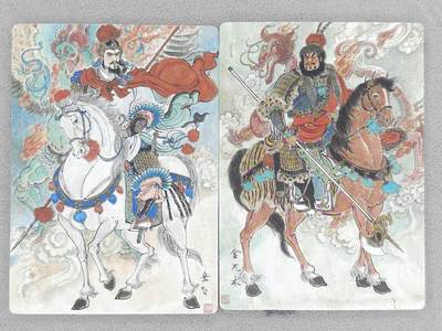 满200包邮！龙虎卡牌-七一场（满200元包邮，无佣金，每周六结拍，欢迎送拍） - 普卡2张 苍海承风 满江红 王涌喆 - 岳飞&金兀术