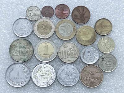 第一海外回流一元起拍收藏 散集专场  第288期 - 土耳其硬币 19枚 无重复