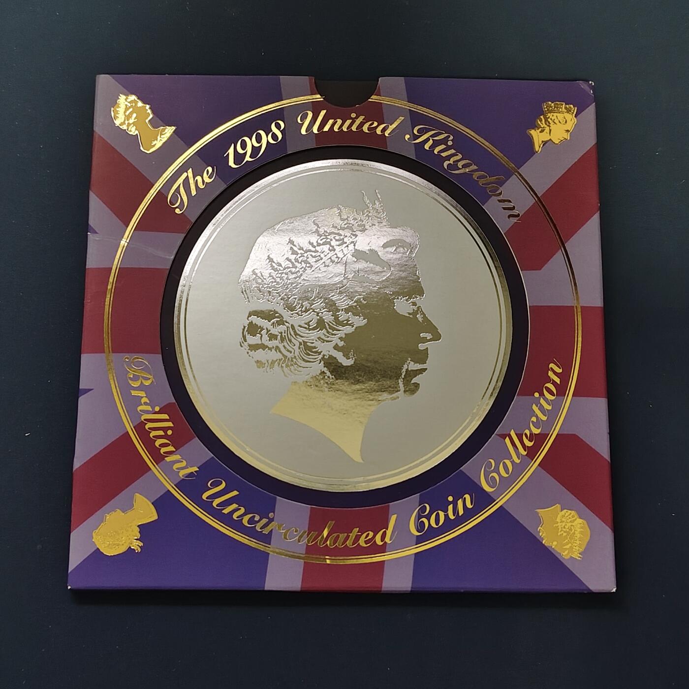 【全场包邮】纯粹捡漏拍492场【封装套币专场】-注意佣金 英国1998年官方封装套币-2镑机械时代+1镑盾徽+50便士加入欧盟25周年+流通套币