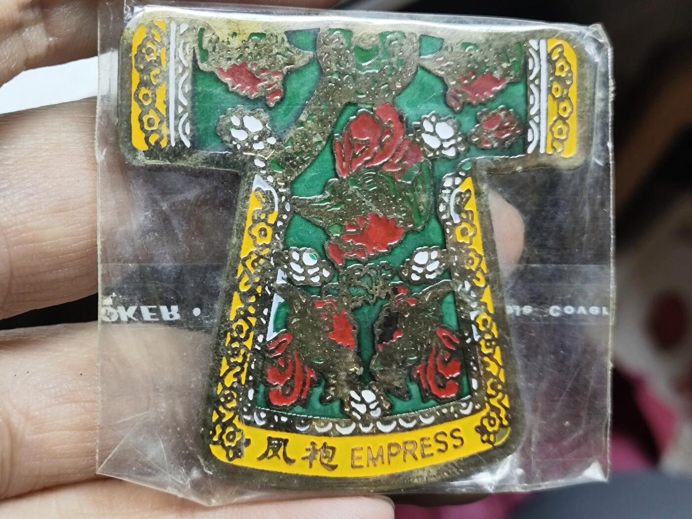 浓郁中国风景泰蓝冰箱贴 清宫凤袍