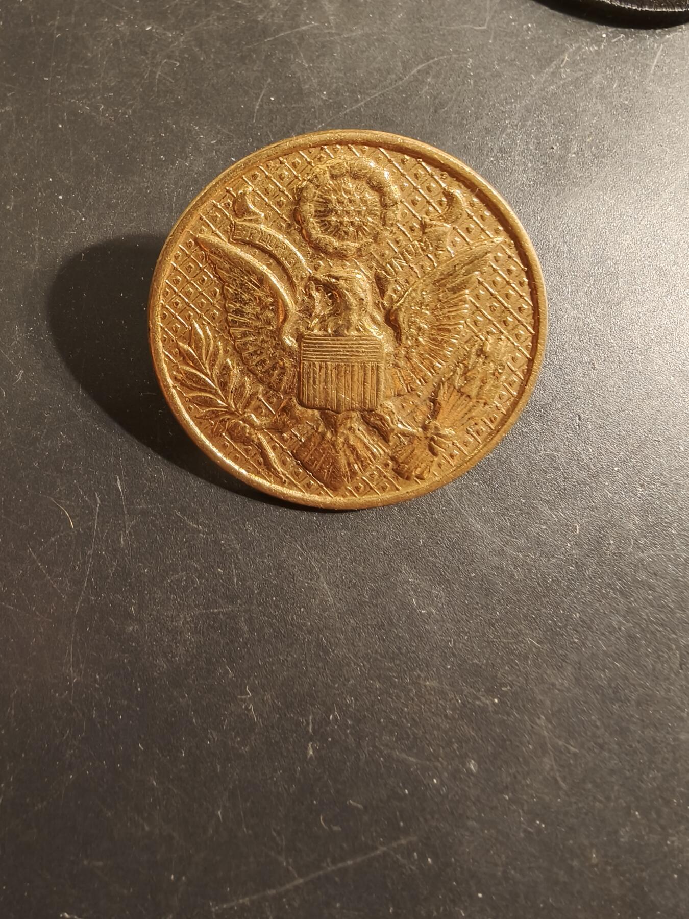 老王徽章第175期 美国陆军大檐帽帽徽   20年代版本