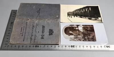 小驴勋章奖章收藏1月10日周六晚六点拍卖（珍爱和平，收藏战争，铭记历史，勿忘国耻，忠党爱国。有偿代拍，送拍规则在简介最后，参拍须阅读规则后再参拍，关系到运费包装发货时效真假辨别等关键信息，拍卖时不再发原图，看大图店主微信码在拍卖店铺介绍里） - 一战德军士兵证，带两张老照片