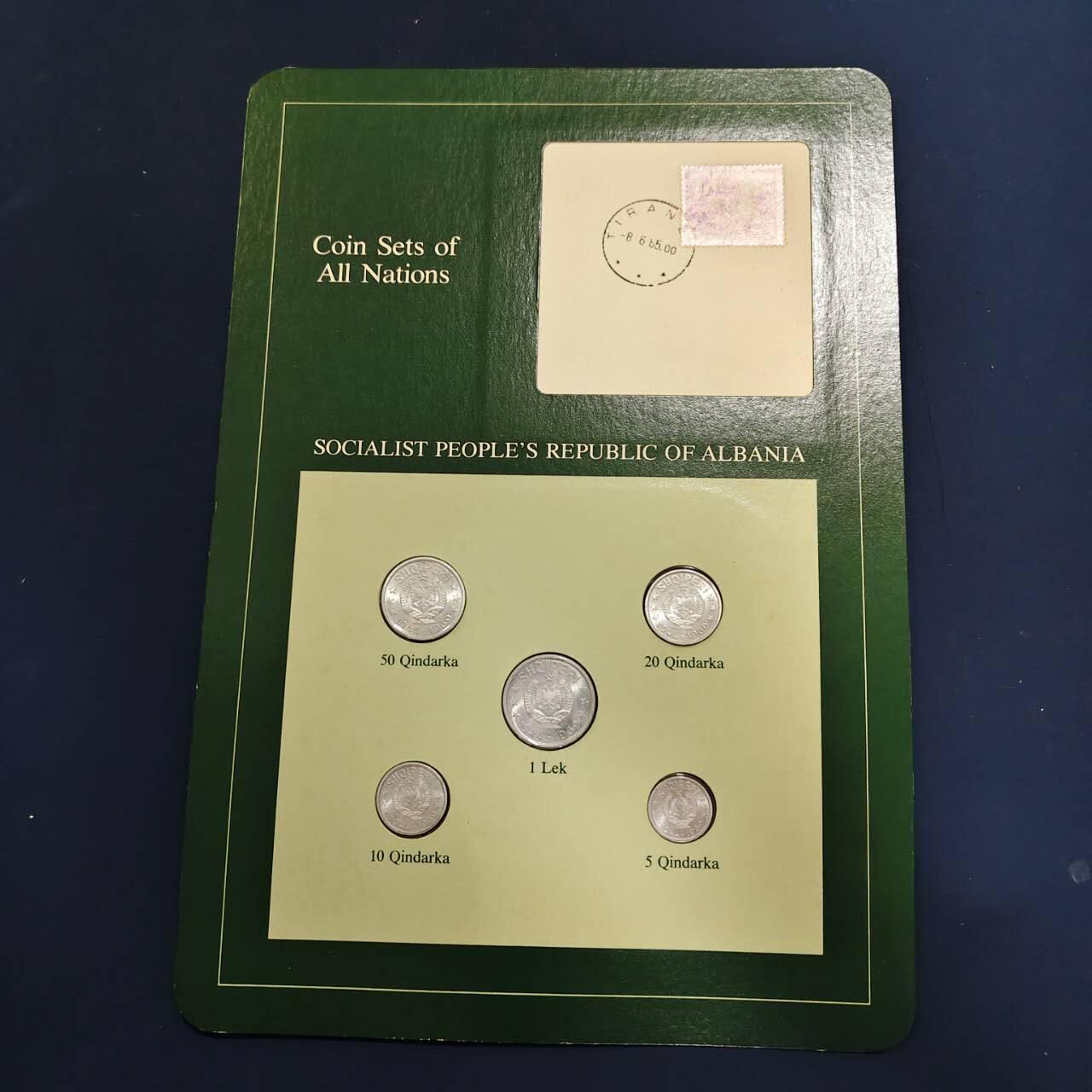 【全场包邮】纯粹捡漏拍492场【封装套币专场】-注意佣金 【富兰克林·世界各国硬币系列邮币卡】阿尔巴尼亚共和国2