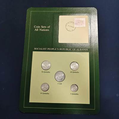 【全场包邮】纯粹捡漏拍492场【封装套币专场】-注意佣金 - 【富兰克林·世界各国硬币系列邮币卡】阿尔巴尼亚共和国2