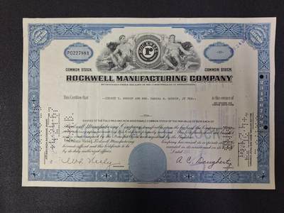 西秦中古拍卖第七十二期 - 美国罗克韦尔公司股票