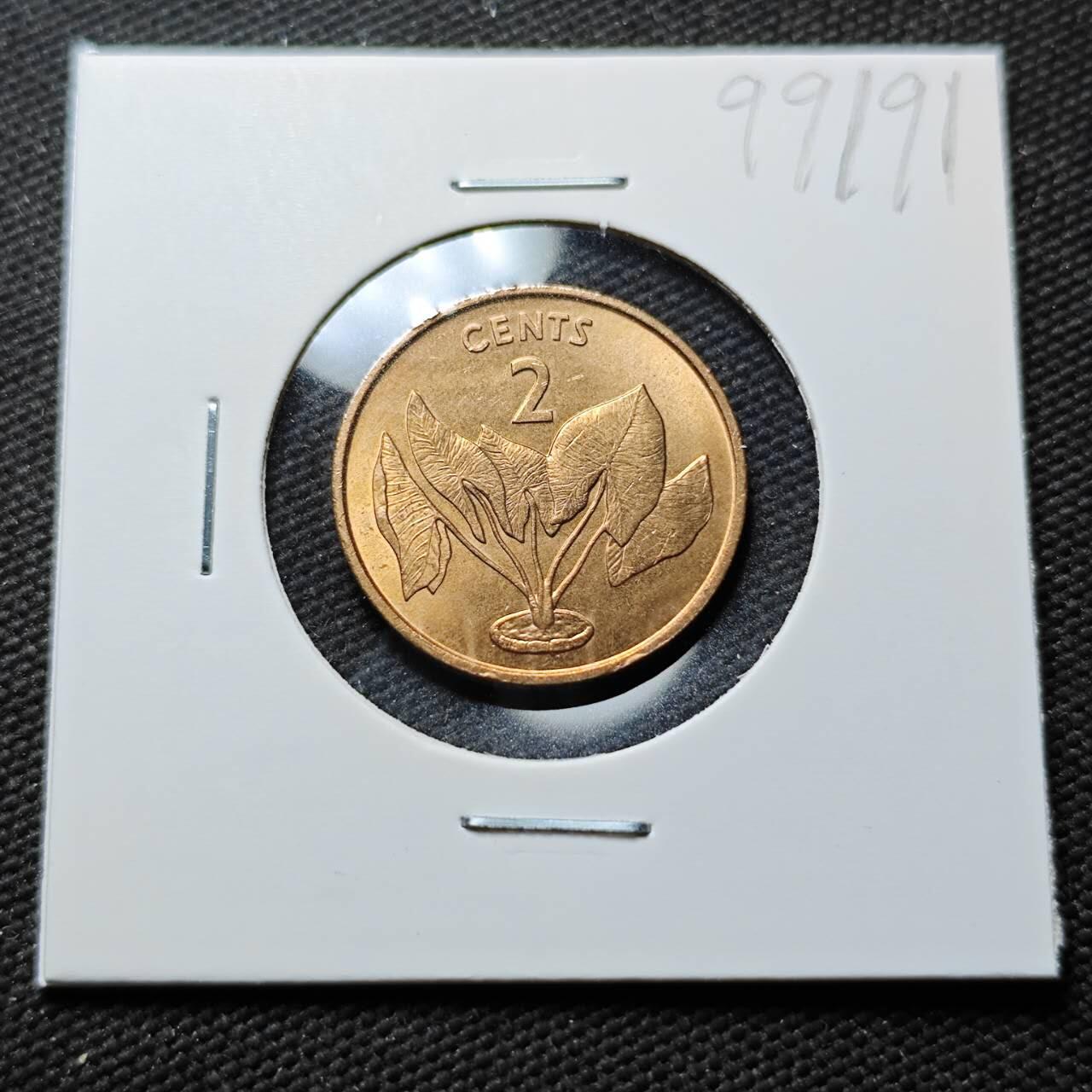 KK钱币收藏小铺  第399期  百期特拍（四拍之三）2月预留时间 周末发货  1979基里巴斯2分铜币 好品