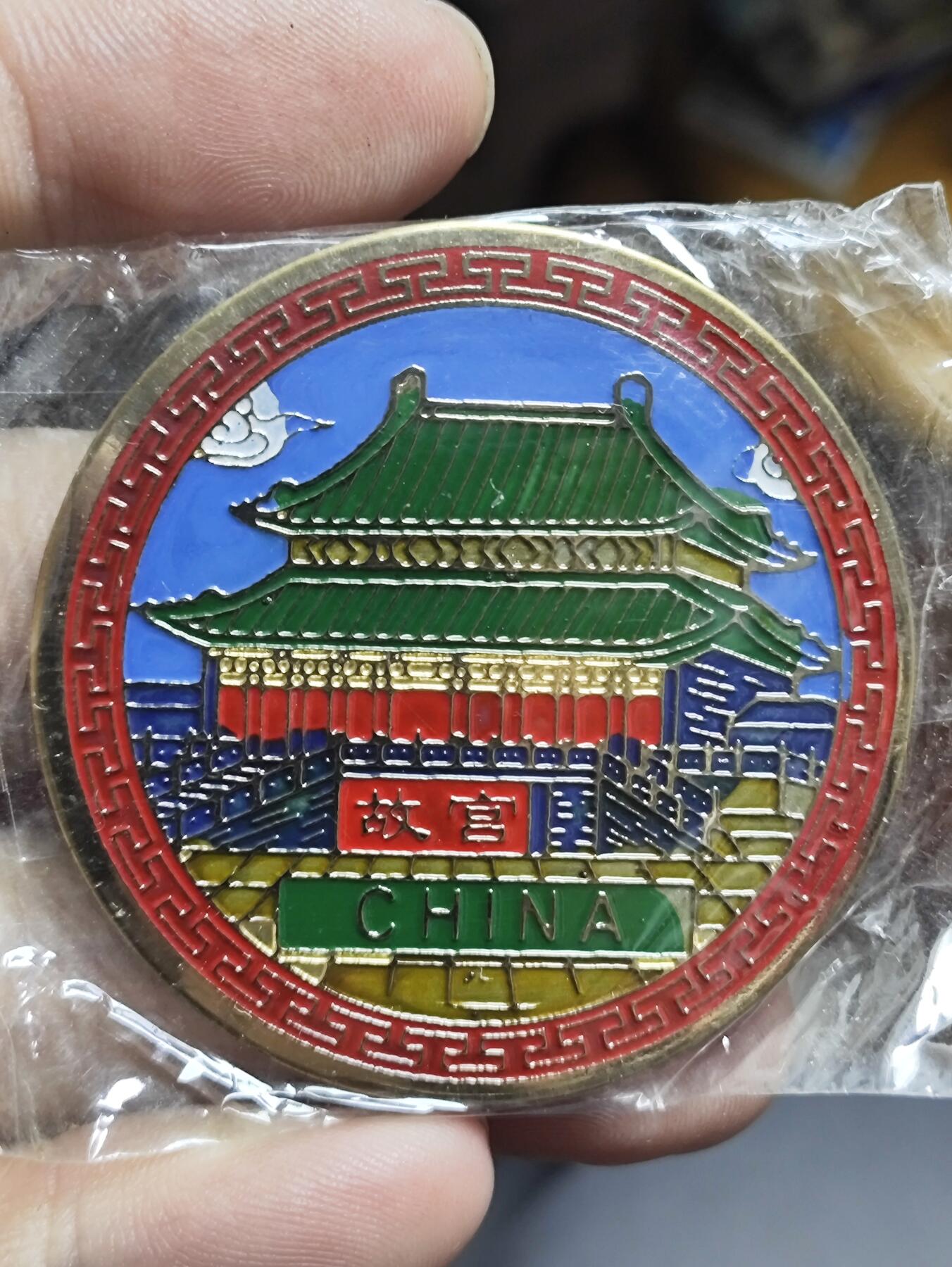 浓郁中国风景泰蓝冰箱贴 北京故宫