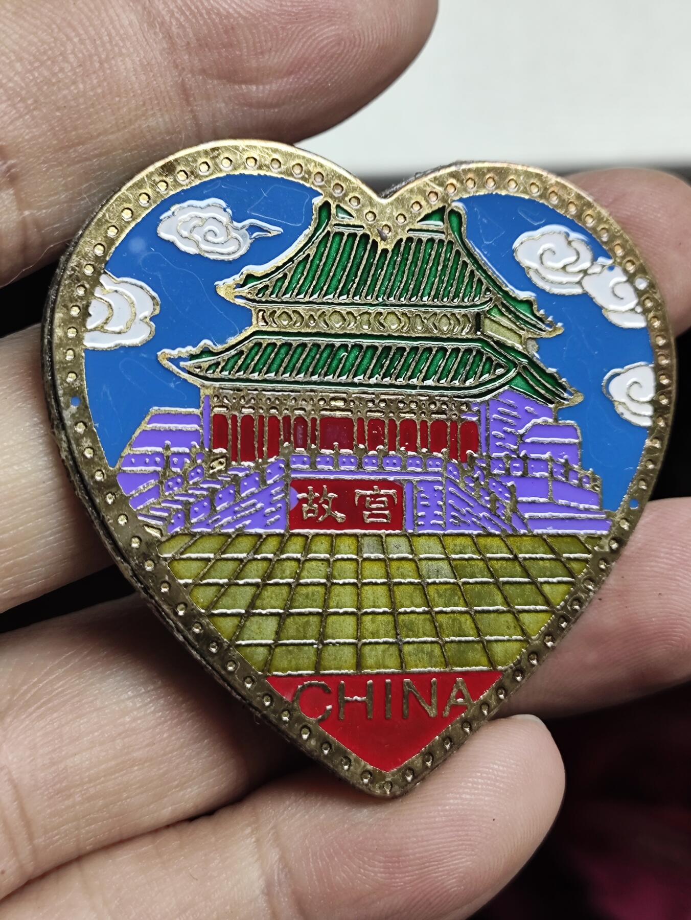 浓郁中国风景泰蓝冰箱贴