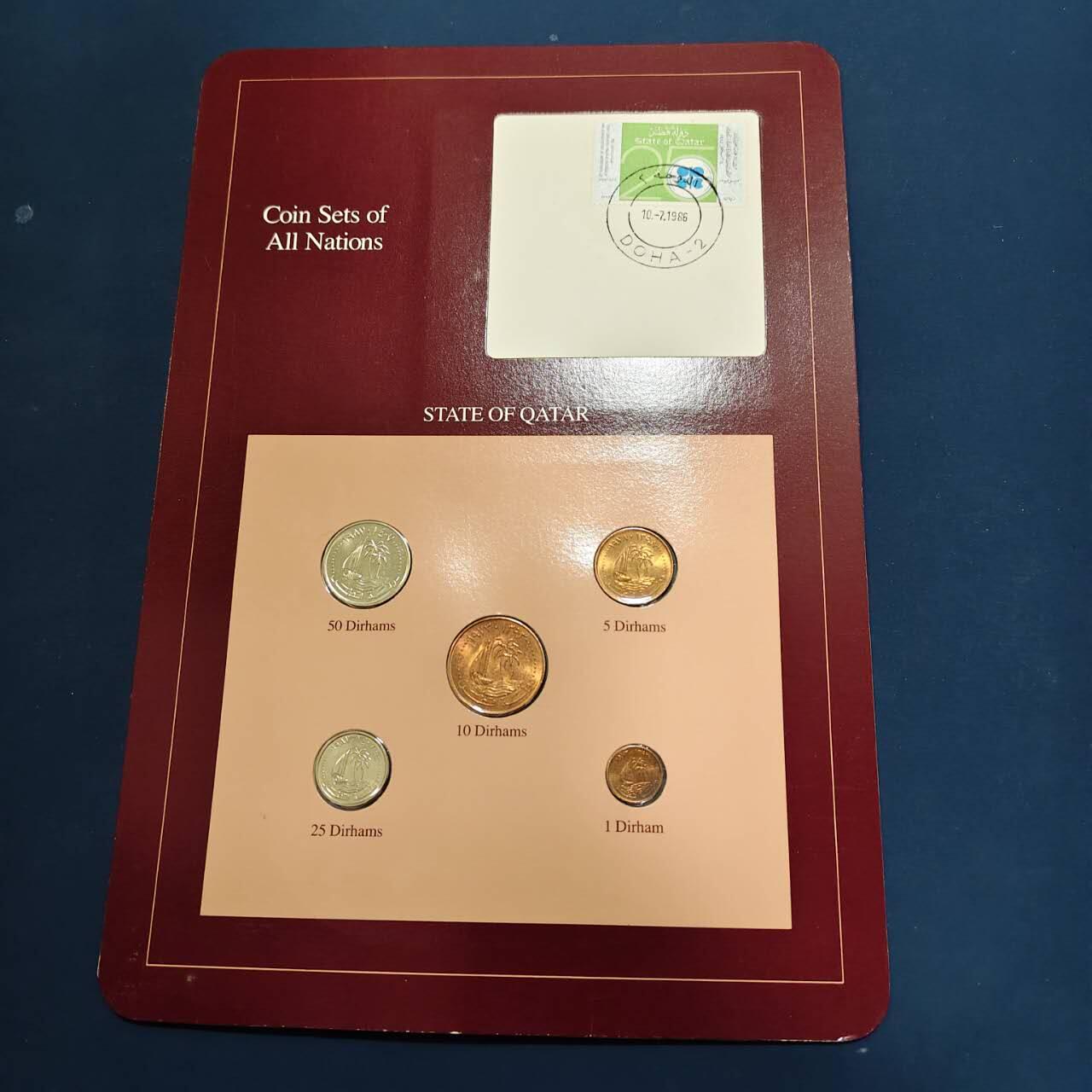 【全场包邮】纯粹捡漏拍492场【封装套币专场】-注意佣金 【富兰克林·世界各国硬币系列邮币卡】卡塔尔国2