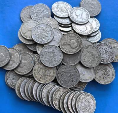 外国优质银币非洲美洲币，周六九点倒数截拍，满百包邮，持续收拍 - 泰国币100枚