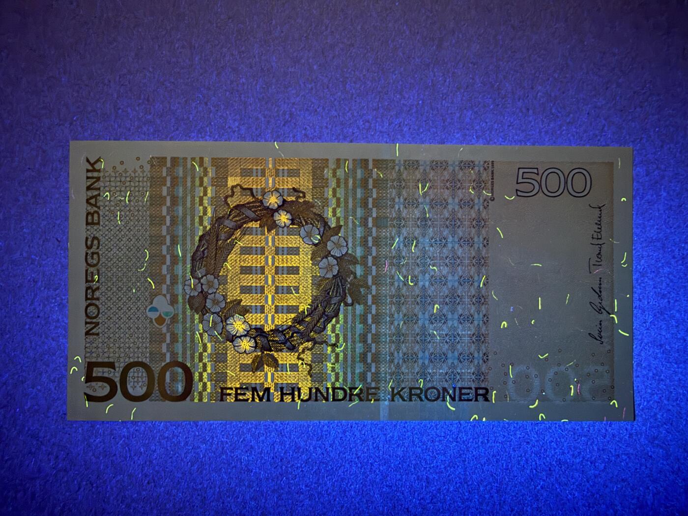 《艾美收藏》第228期-1.11周日外币精品 挪威500克朗 UNC 2005年 挪威小说家温塞特