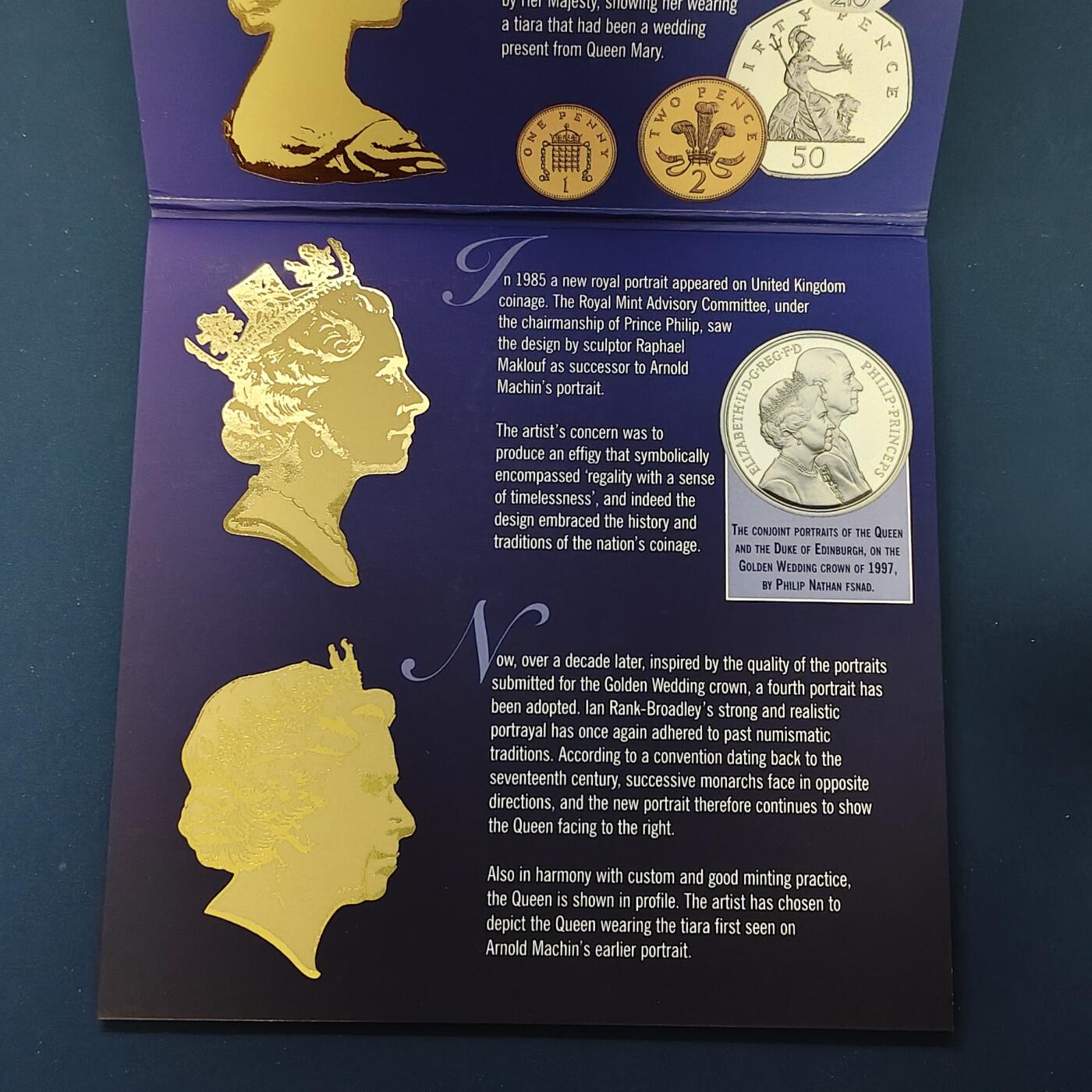 【全场包邮】纯粹捡漏拍492场【封装套币专场】-注意佣金 英国1998年官方封装套币-2镑机械时代+1镑盾徽+50便士加入欧盟25周年+流通套币