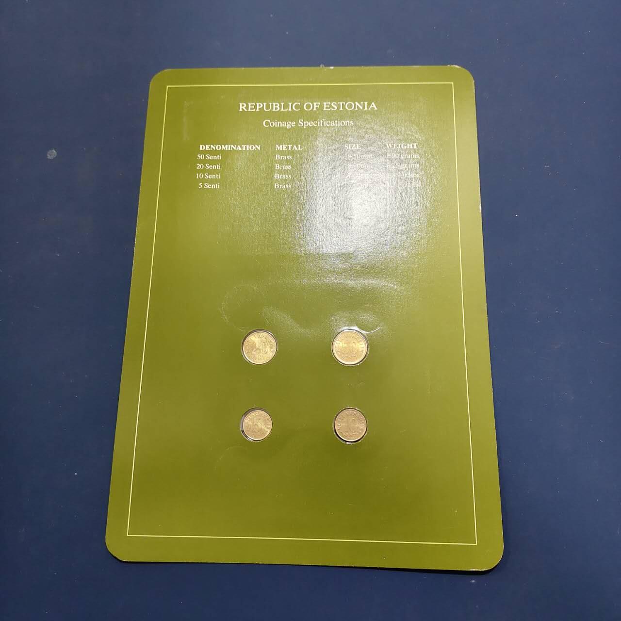 【全场包邮】纯粹捡漏拍492场【封装套币专场】-注意佣金 【富兰克林·世界各国硬币系列邮币卡】爱沙尼亚共和国