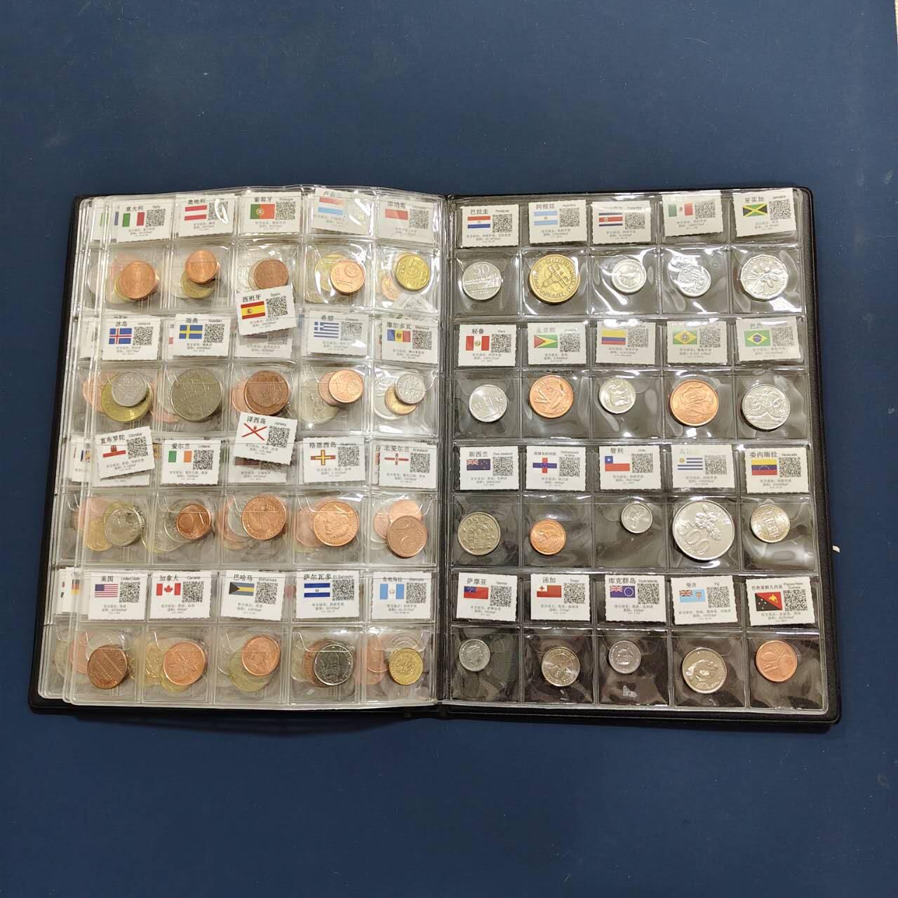 【全场包邮】纯粹捡漏拍492场【封装套币专场】-注意佣金 【收藏品】世界硬币收藏册（内含6页120枚）