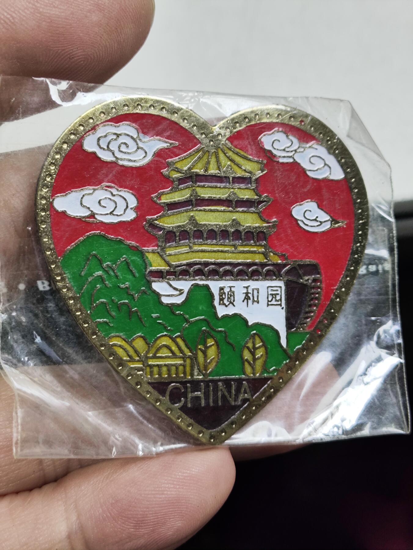 浓郁中国风景泰蓝冰箱贴 北京颐和园