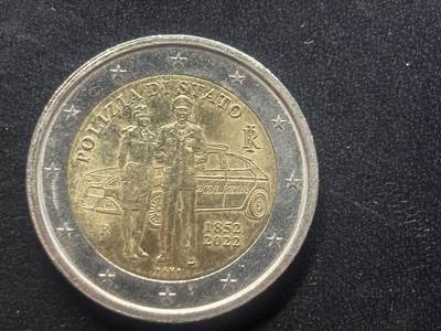 邮泉阁限时拍卖第三十九场 欧洲专场（硬币在国外。请付邮费6元。） - 意大利2022年2欧元纪念币