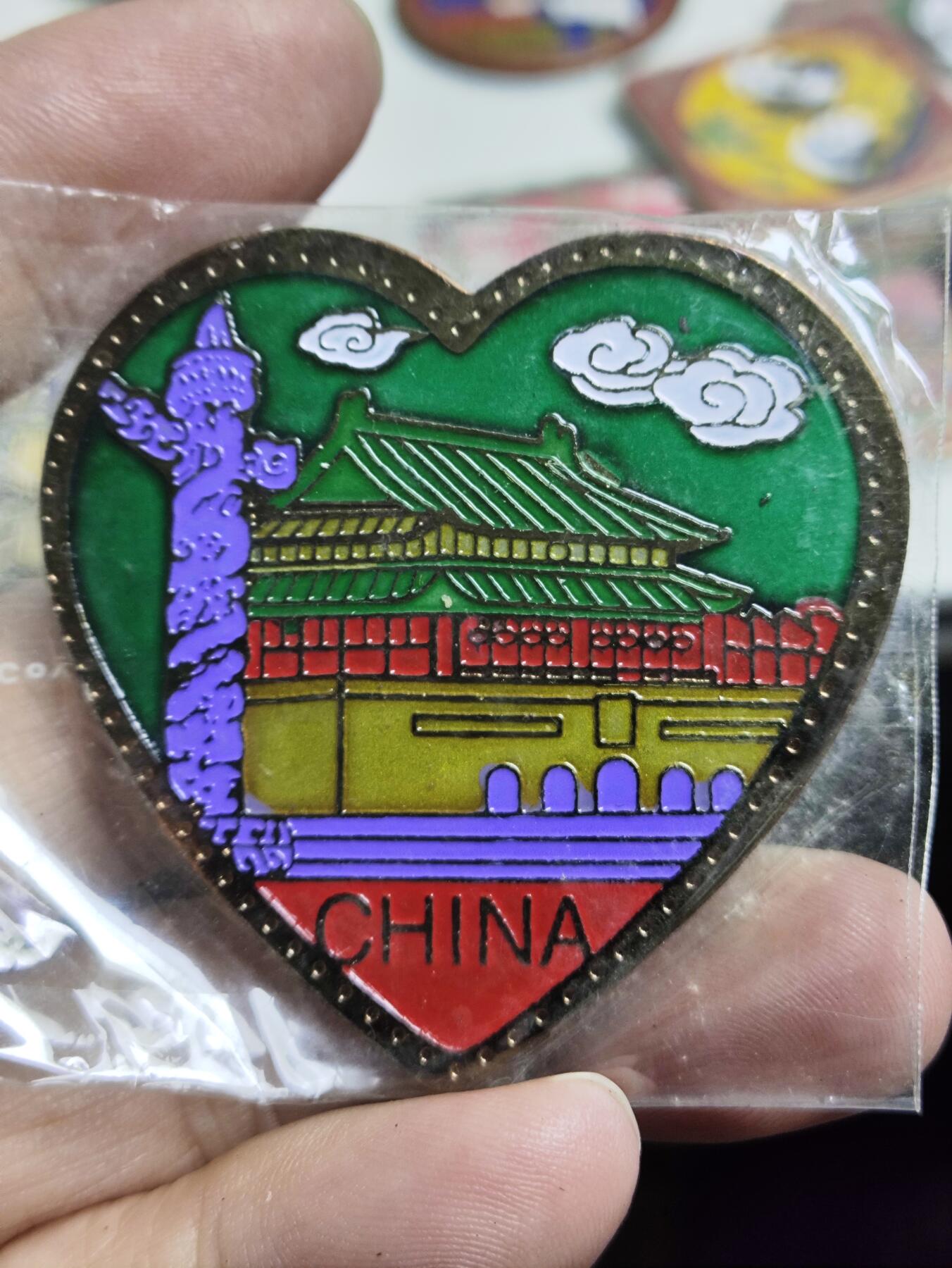 浓郁中国风景泰蓝冰箱贴 北京天安门