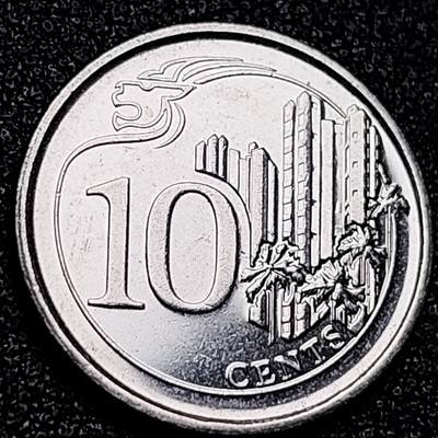 泉币菌-第167场- 精品福利场 - 2013年 新加坡10分硬币 建筑 18.5mm