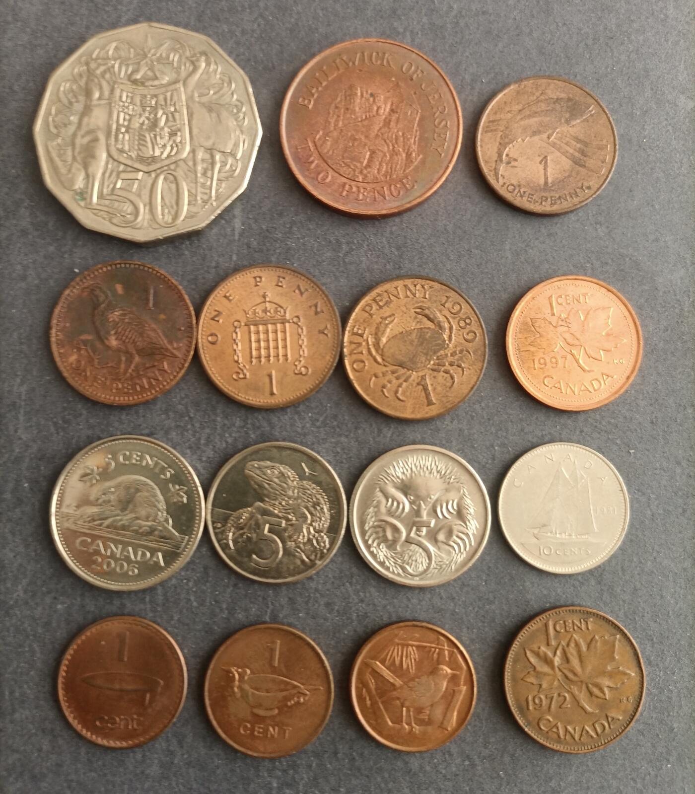 【游宝包邮场】蛇年第106期 纸钞硬币卡牌综合场[二] 女王硬币 英联邦国籍及地区 16枚