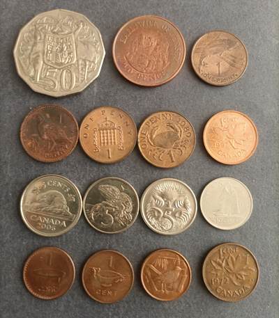 【游宝包邮场】蛇年第106期 纸钞硬币卡牌综合场[二] - 女王硬币 英联邦国籍及地区 16枚