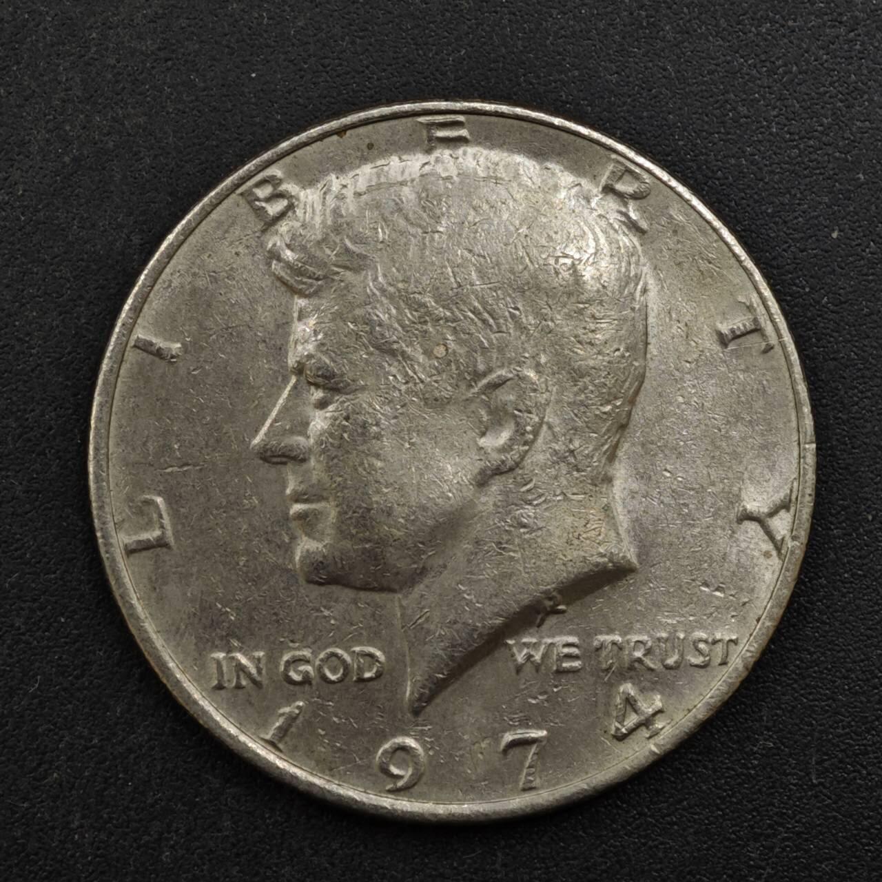 【淘币小摊】实时拍第八百四十四拍   散币场   满百包邮可预留二周 每周一统一发货   美国1974年肯尼迪半美元