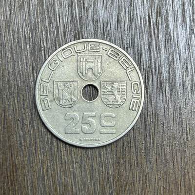 【铜匠收藏】★第137场★散币场。不寄存，30包邮。不满30元，支付5元运费。《接受代拍 代送NGC评级》 - 70【无寄存】1939 比利时 25分 镍币