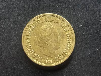 邮泉阁限时拍卖第三十九场 欧洲专场（硬币在国外。请付邮费6元。） - 丹麦玛格丽特二世女王1989年10克朗