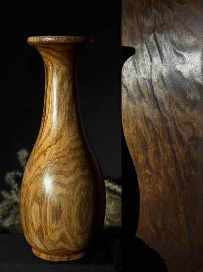 零元拍：海南黄花梨 花瓶 整料掏出，高 165 ，大肚 69，瓶口 50MM - 零元拍：海南黄花梨 花瓶 整料掏出，高 165 ，大肚 69，瓶口 50MM