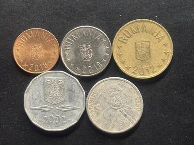 邮泉阁限时拍卖第三十九场 欧洲专场（硬币在国外。请付邮费6元。） 罗马尼亚共和国5枚