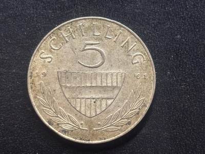 邮泉阁限时拍卖第三十九场 欧洲专场（硬币在国外。请付邮费6元。） - 奥地利1961年5先令银币