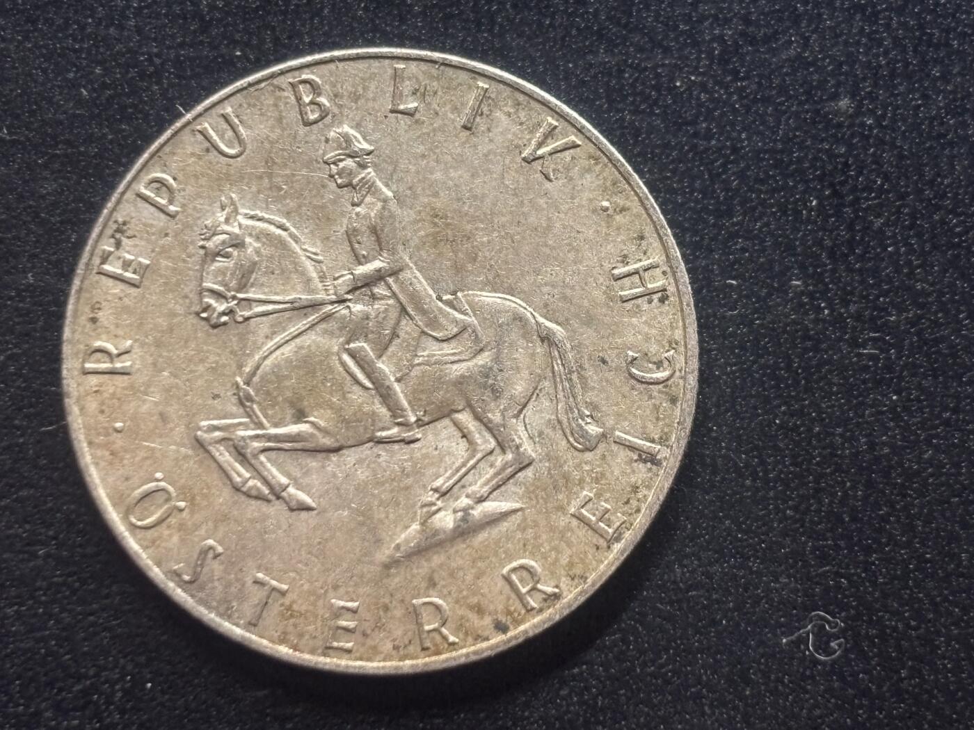 邮泉阁限时拍卖第三十九场 欧洲专场（硬币在国外。请付邮费6元。） 奥地利1961年5先令银币