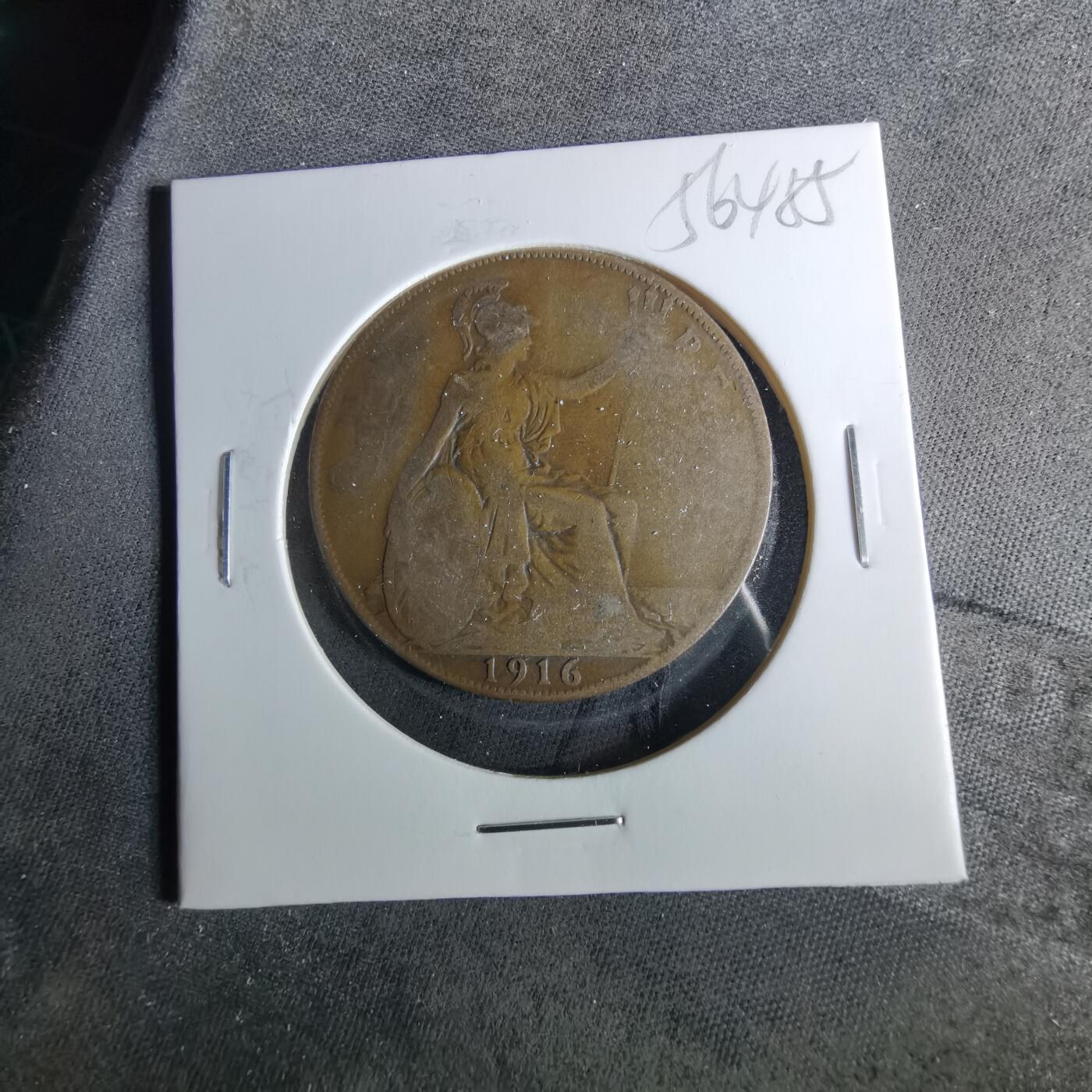 沼泽如烟--第956场 英国1916年1便士