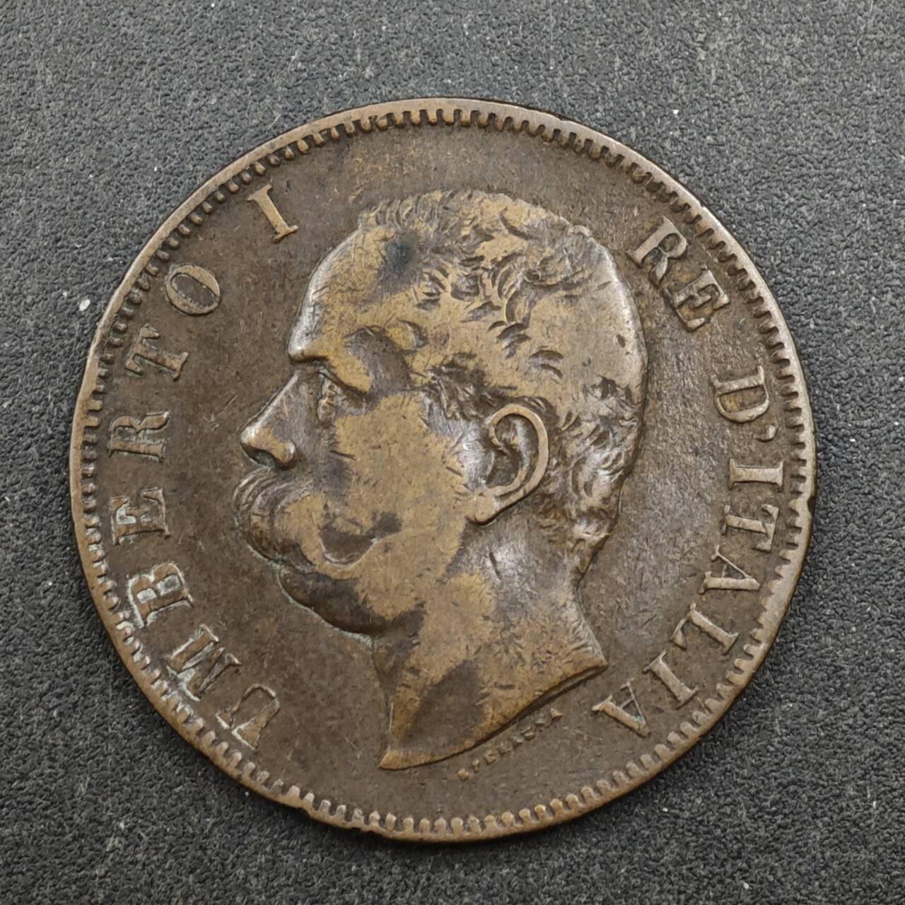 【淘币小摊】实时拍第八百四十四拍   散币场   满百包邮可预留二周 每周一统一发货   意大利1893年10分铜币