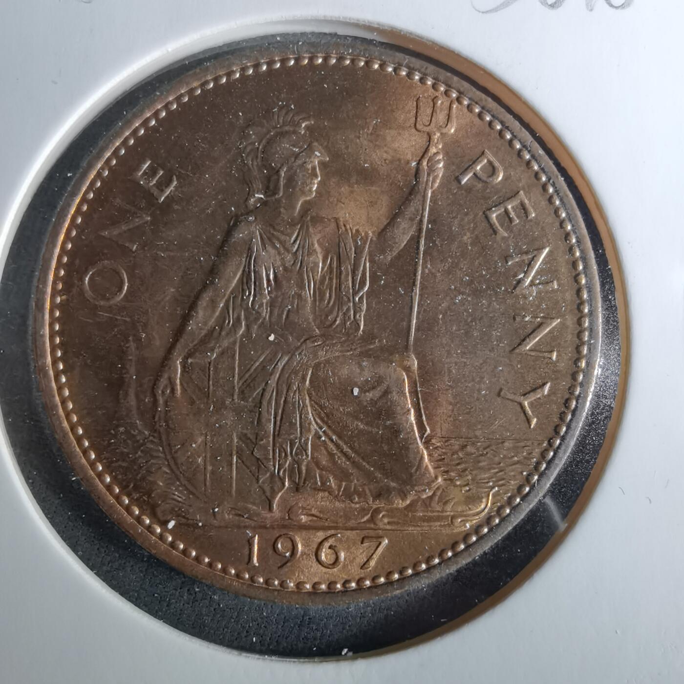 沼泽如烟--第956场 英国1967年1便士