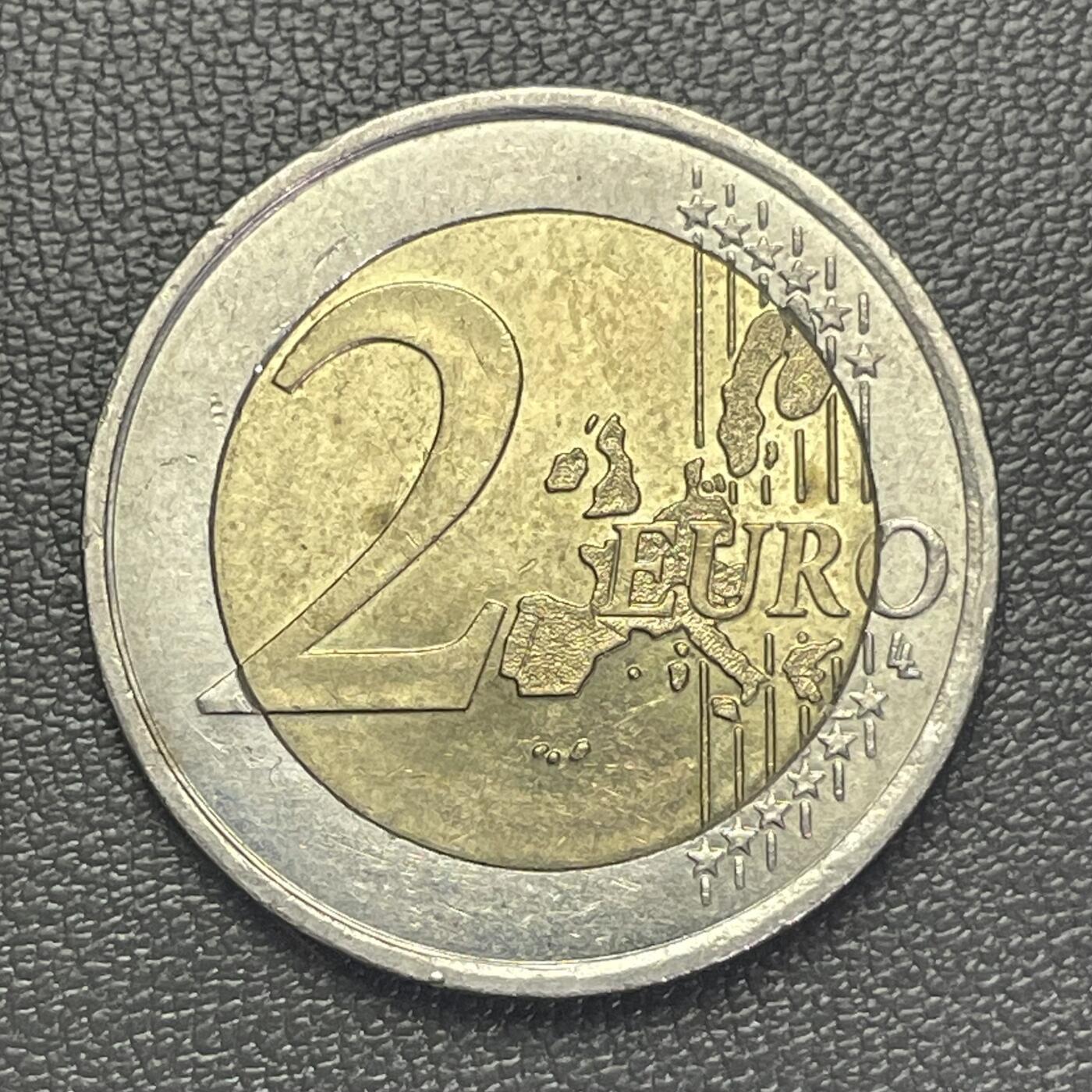 回流0110 法国2002年2欧元双金属币 生命树