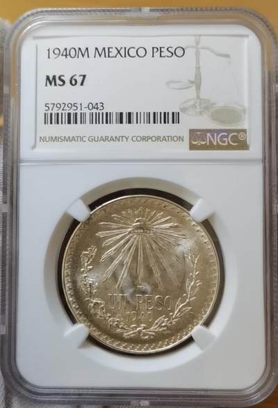 EDC260101拍场 - 墨西哥1比索顶级高分25年拍卖650美元