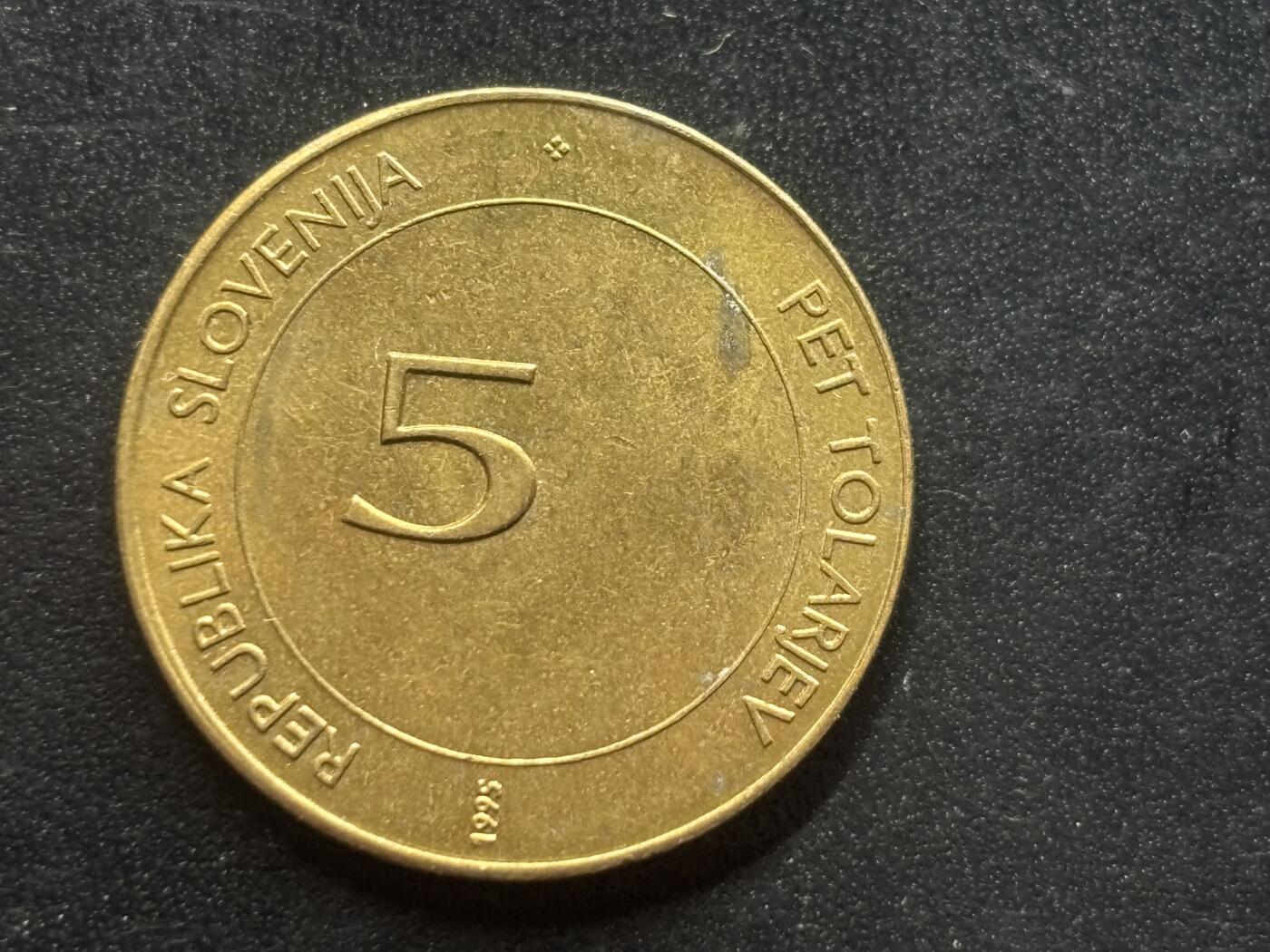 邮泉阁限时拍卖第三十九场 欧洲专场（硬币在国外。请付邮费6元。） 斯洛文尼亚1995年5托拉纪念币