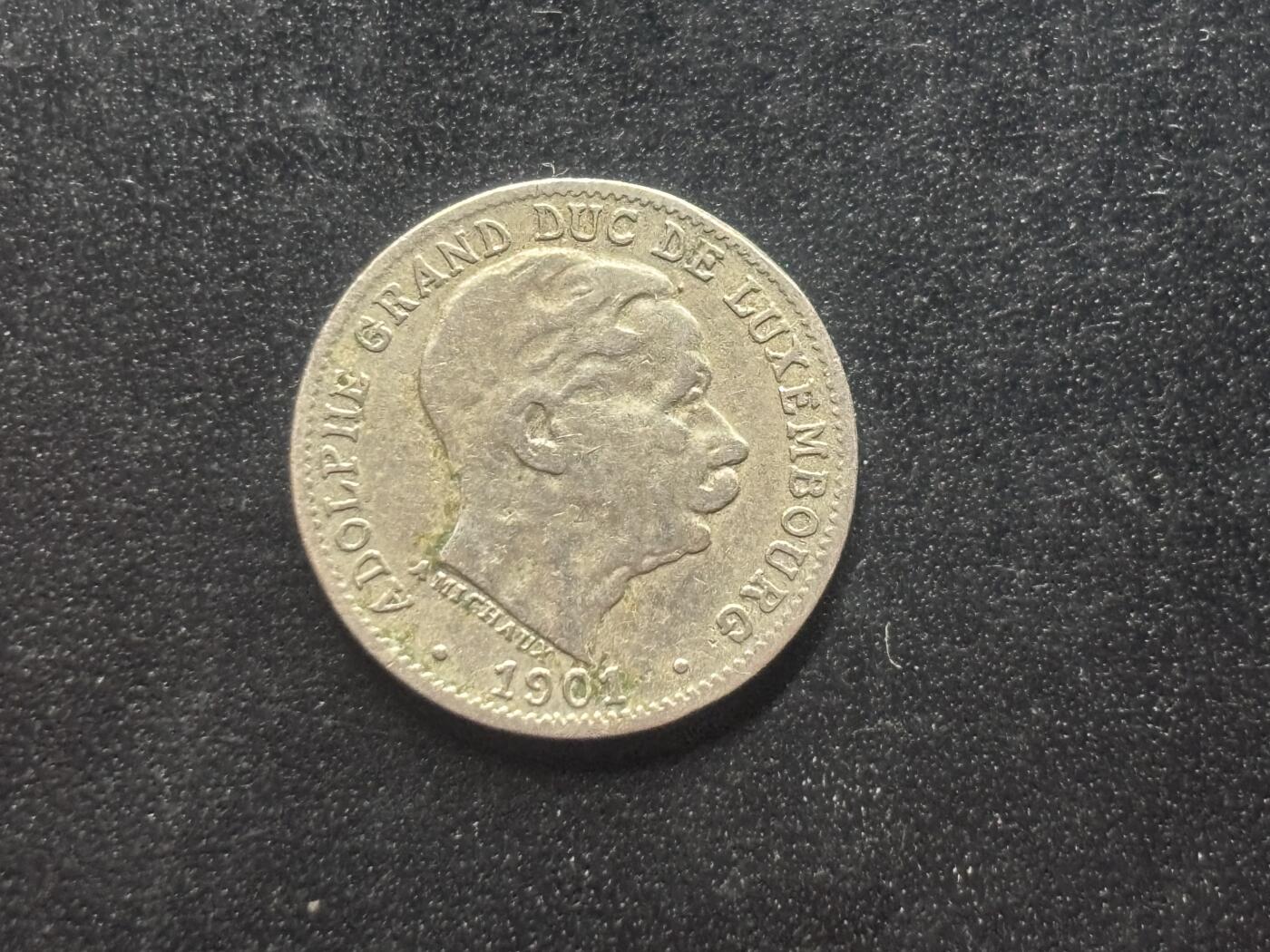 邮泉阁限时拍卖第三十九场 欧洲专场（硬币在国外。请付邮费6元。） 卢森堡大公国1901年5分