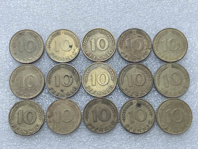 第一海外回流一元起拍收藏 散集专场  第289期 - 德国5芬尼硬币 15枚