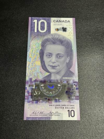 《外钞收藏家》第六百零一期（畅拍场）（本平台长期征集拍品、欢迎藏友们联系合作） - 加拿大最新版10元 塑料钞 全新UNC 首签 首发冠