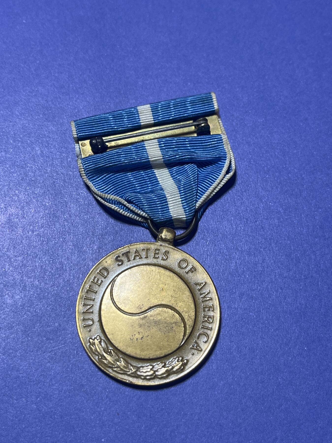 世界各国奖章纪念章徽章无底价拍卖 美军朝鲜服役奖章（Korean Service Medal）韩战参加纪念章