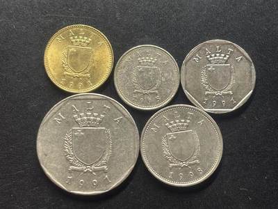 邮泉阁限时拍卖第三十九场 欧洲专场（硬币在国外。请付邮费6元。） 马耳他5枚