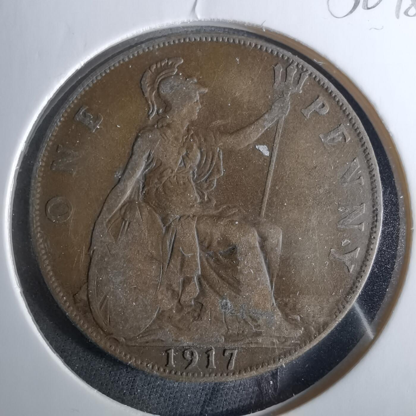 沼泽如烟--第956场 英国1917年1便士