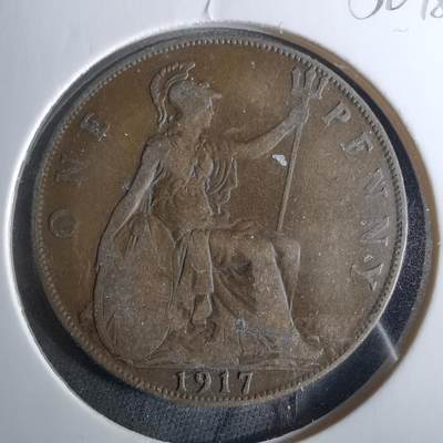 沼泽如烟--第956场 - 英国1917年1便士