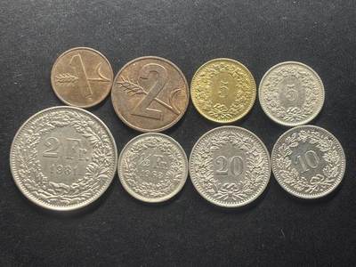 邮泉阁限时拍卖第三十九场 欧洲专场（硬币在国外。请付邮费6元。） 瑞士8枚